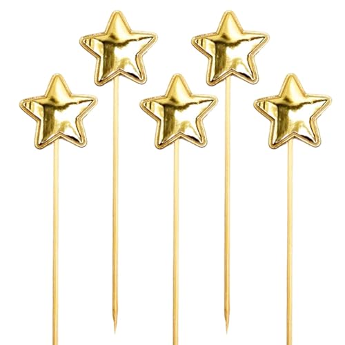 Stern-Cupcake-Topper – 5 x glitzernde Stern-Cupcake-Picker – glitzernde Kuchendekoration – Geburtstagskuchenaufsatz für – Lebensmittelqualität Lebensmittel-Kuchendekoration Pfahl Glitzer Stern-Cupcake-Topper – 5 x glitzernde Stern-Cupcake-Picker – glitzernde Kuchendekoration – Geburtstagskuchenaufsatz für – Lebensmittelqualität Lebensmittel-Kuchendekoration Pfahl Glitzer von TABSIRAH