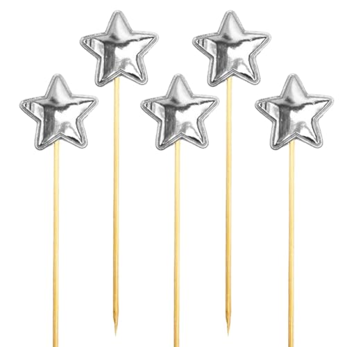Stern-Cupcake-Topper – 5 x glitzernde Stern-Cupcake-Picker – glitzernde Kuchendekoration – Geburtstagskuchenaufsatz für – Lebensmittelqualität Lebensmittel-Kuchendekoration Pfahl Glitzer Stern-Cupcake-Topper – 5 x glitzernde Stern-Cupcake-Picker – glitzernde Kuchendekoration – Geburtstagskuchenaufsatz für – Lebensmittelqualität Lebensmittel-Kuchendekoration Pfahl Glitzer von TABSIRAH