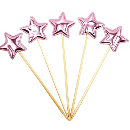 Stern-Cupcake-Topper – 5 x glitzernde Stern-Cupcake-Picker – glitzernde Kuchendekoration – Geburtstagskuchenaufsatz für – Lebensmittelqualität Lebensmittel-Kuchendekoration Pfahl Glitzer Stern-Cupcake-Topper – 5 x glitzernde Stern-Cupcake-Picker – glitzernde Kuchendekoration – Geburtstagskuchenaufsatz für – Lebensmittelqualität Lebensmittel-Kuchendekoration Pfahl Glitzer von TABSIRAH
