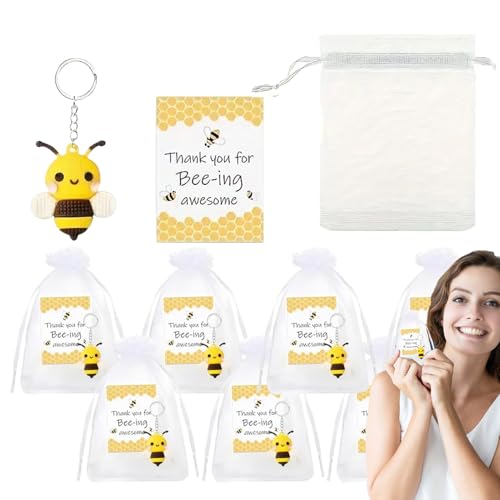 TABSIRAH Bienen-Schlüsselanhänger-Set, inspirierendes Schlüsselanhänger-Karten-Set – niedliche, festliche Schlüsselanhänger, dekoratives Urlaubsornament für Krankenschwestern, Kollegen, Mitarbeiter TABSIRAH Bienen-Schlüsselanhänger-Set, inspirierendes Schlüsselanhänger-Karten-Set – niedliche, festliche Schlüsselanhänger, dekoratives Urlaubsornament für Krankenschwestern, Kollegen, Mitarbeiter von TABSIRAH