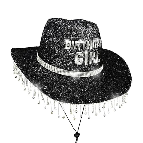 TABSIRAH Cowgirl-Hut – Partyhut für Mädchen – Strasskappen, glitzernd, atmungsaktiv, für Erwachsene, Kinder, Party, Urlaub, Reisen, Geburtstag TABSIRAH Cowgirl-Hut – Partyhut für Mädchen – Strasskappen, glitzernd, atmungsaktiv, für Erwachsene, Kinder, Party, Urlaub, Reisen, Geburtstag von TABSIRAH