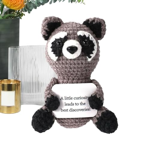 TADAYIM Emotionaler Unterstützungsbegleiter Stofftier | Handgefertigte Positiv Häkel Puppe - 15cm, Schreibtischdekoration, Niedlicher Trostspender Für Trauerbewältigung & Entspannung von TADAYIM