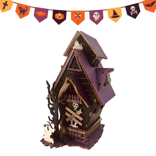 TADAYIM Spukhaus Bauset - Spuk Dekoration | 3D Beleuchtete Horror Ornamente Rustikaler Mittelpunkt Für Kaminzimmer Esszimmer Und Zuhause TADAYIM Spukhaus Bauset - Spuk Dekoration | 3D Beleuchtete Horror Ornamente Rustikaler Mittelpunkt Für Kaminzimmer Esszimmer Und Zuhause von TADAYIM