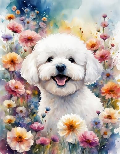 Erwachsene Bichon Frisé umweltfreundliche Holzpuzzles, 1000 Teile, personalisierte Kunst und bunt, für Heimdekoration, 74 x 50 cm Erwachsene Bichon Frisé umweltfreundliche Holzpuzzles, 1000 Teile, personalisierte Kunst und bunt, für Heimdekoration, 74 x 50 cm von TAEGHRR
