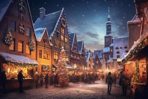 Puzzle für Erwachsene, 1000 Teile, Münchner Weihnachtsmarkt-Puzzle, Holzpuzzle, Reise-Puzzlesren, Heimdekoration, Unterhaltung, lustiges Spiel, bestes Geschenk, 74 x 50 cm Puzzle für Erwachsene, 1000 Teile, Münchner Weihnachtsmarkt-Puzzle, Holzpuzzle, Reise-Puzzlesren, Heimdekoration, Unterhaltung, lustiges Spiel, bestes Geschenk, 74 x 50 cm von TAEGHRR