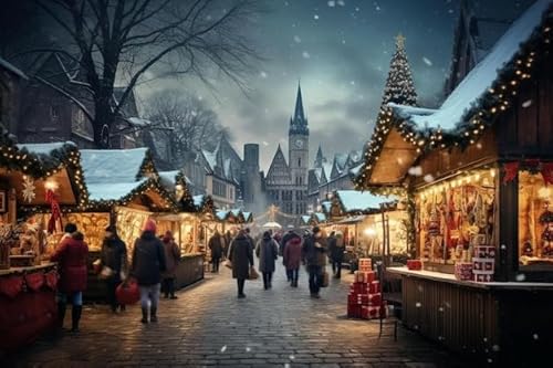 Puzzle für Erwachsene, 1000 Teile, Münchner Weihnachtsmarkt-Puzzle, Holzpuzzle, Reise-Puzzlesren, Heimdekoration, Unterhaltung, lustiges Spiel, bestes Geschenk, 74 x 50 cm Puzzle für Erwachsene, 1000 Teile, Münchner Weihnachtsmarkt-Puzzle, Holzpuzzle, Reise-Puzzlesren, Heimdekoration, Unterhaltung, lustiges Spiel, bestes Geschenk, 74 x 50 cm von TAEGHRR