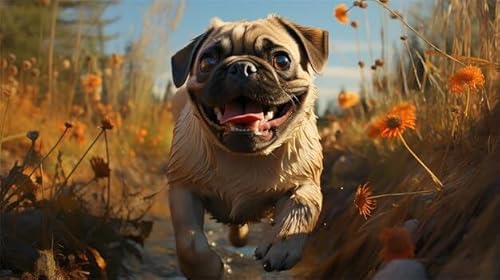 Puzzle für Erwachsene, 1000 Teile, schwarzer Mops, "Your are My Life", niedliche Wanddekoration, Geschenk für Hundebesitzer, Puzzle, herausforderndes Spaß, Puzzle, Familie, Lernspiel, Aktivitäten Puzzle für Erwachsene, 1000 Teile, schwarzer Mops, "Your are My Life", niedliche Wanddekoration, Geschenk für Hundebesitzer, Puzzle, herausforderndes Spaß, Puzzle, Familie, Lernspiel, Aktivitäten von TAEGHRR