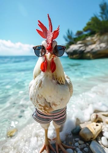 Puzzle für Erwachsene, 500 Holzteile, Strand-Huhn-Landschafts-Thema, Spaß & Lehrreich, 50,5 x 38,1 cm Puzzle für Erwachsene, 500 Holzteile, Strand-Huhn-Landschafts-Thema, Spaß & Lehrreich, 50,5 x 38,1 cm von TAEGHRR
