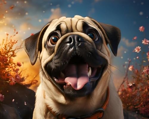 Puzzle für Erwachsene, 500 Teile, schwarzer Mops, "Your are My Life", niedliche Wanddekoration, Geschenk für Hundebesitzer, Puzzle, herausforderndes Spaß, Puzzle, Familie, Lernspiel, Aktivitäten, 50,5 Puzzle für Erwachsene, 500 Teile, schwarzer Mops, "Your are My Life", niedliche Wanddekoration, Geschenk für Hundebesitzer, Puzzle, herausforderndes Spaß, Puzzle, Familie, Lernspiel, Aktivitäten, 50,5 von TAEGHRR