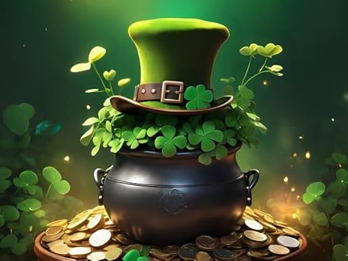 Puzzle für Erwachsene – 500 Teile St. Patrick's Day Hut Puzzles, herausfordernde Nächte – Heim- und Urlaubsdekoration – lustige kreative Geschenke, 50,5 x 38,1 cm Puzzle für Erwachsene – 500 Teile St. Patrick's Day Hut Puzzles, herausfordernde Nächte – Heim- und Urlaubsdekoration – lustige kreative Geschenke, 50,5 x 38,1 cm von TAEGHRR
