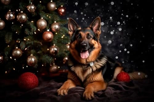 Puzzles für Erwachsene, 500 Teile, Deutscher Schäferhund, der sich an einem Holzbaum-Tier-Holzpuzzle lehnt, Puzzlesren Heimdekoration, lustiges Spiel, bestes Geschenk, Vorschule, 50,5 x 38,1 cm Puzzles für Erwachsene, 500 Teile, Deutscher Schäferhund, der sich an einem Holzbaum-Tier-Holzpuzzle lehnt, Puzzlesren Heimdekoration, lustiges Spiel, bestes Geschenk, Vorschule, 50,5 x 38,1 cm von TAEGHRR
