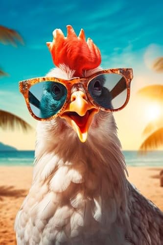 Puzzles für Erwachsene - 500 Teile Lustige Strand-Huhn-Landschaft, Wanddekoration, pädagogische Geschenke, 20,5 x 15 Zoll Holzpuzzle Puzzles für Erwachsene - 500 Teile Lustige Strand-Huhn-Landschaft, Wanddekoration, pädagogische Geschenke, 20,5 x 15 Zoll Holzpuzzle von TAEGHRR
