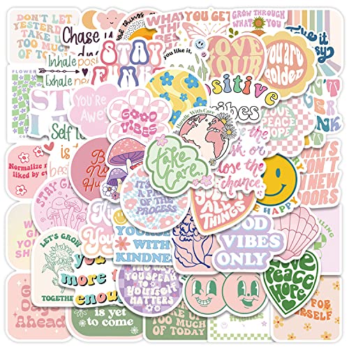 50 PCS of Danish Stickers Type B, Pink Watercolor Graffiti Stickers, Book Stickers and Photo Album Stickers Clip Art, Suitable for Mobile Phones, Luggage, Musical Instruments, Refrigerators von TAFACE
