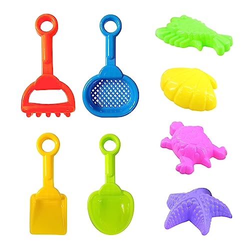 TAFACE 8-teiliges Strandspielzeug für Kinder, Sandkastenspielzeug, Sandgitter, Ozeanform, Sandform, Meerestiere, Sandspielwerkzeug, Strandschaufel TAFACE 8-teiliges Strandspielzeug für Kinder, Sandkastenspielzeug, Sandgitter, Ozeanform, Sandform, Meerestiere, Sandspielwerkzeug, Strandschaufel von TAFACE