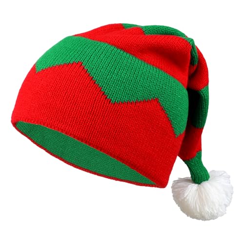 TAGVO Weihnachtsmütze, Nikolausmütze für Unisex Stricken Weihnachtsmann Mütze Erwachsene Kinder Bequemer Weihnachtsmützen für Weihnachten Neujahr und Partybedarf TAGVO Weihnachtsmütze, Nikolausmütze für Unisex Stricken Weihnachtsmann Mütze Erwachsene Kinder Bequemer Weihnachtsmützen für Weihnachten Neujahr und Partybedarf von TAGVO