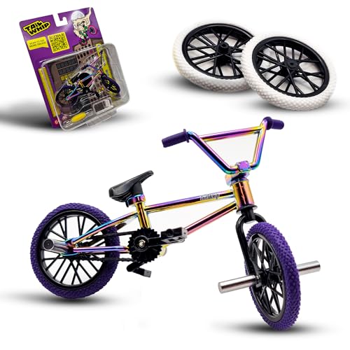 TAILWHIP Finger Bike BMX, BMX-Fingerfahrrad aus Metalllegierung für schwindelerregende Tricks, Mini Fahrrad Spielzeug mit original Zubehör, Fördert Handmotorik (Multicolor) von TAILWHIP