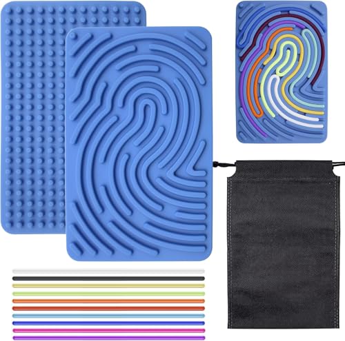 TAIVIN Sensorik Activity Board, Doppelseitiges Sensorisches Board (Blau) von TAIVIN