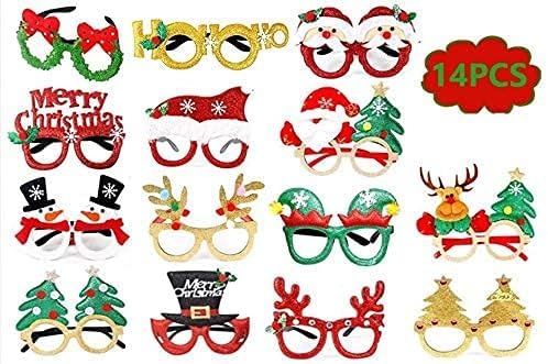 TAIVIN Weihnachten Brillen Rahmen 3D Weihnachtskostüm Brillen Weihnachten Party Requisiten Brille (12 pcs) von TAIVIN