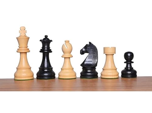 Schachfiguren aus Holz, beschwert, Deutscher Ritter (unten Kopf), 2 extra Queens-Staunton Series Schachfiguren aus Ebenholz TAJ CHESS STORE von TAJ CHESS STORE