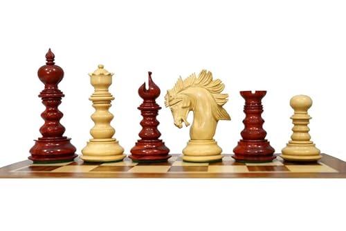 St. Petersburg Serie Luxus Artisan Schachfiguren in Bud Rosenholz (Padauk) – Gewichtetes Schachfiguren Set Extra Queens Taj Chess Store von TAJ CHESS STORE