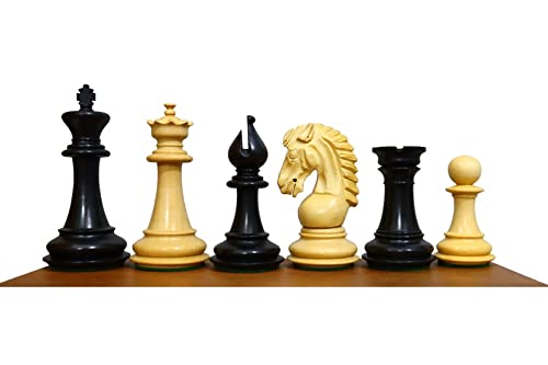 Taj Chess Store Excalibur Serie Staunton Schachfiguren - 2 extra Queens | Premium Handcrafted Wooden Chessmen | Weighted Chess Store von TAJ CHESS STORE