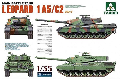 TAKOM TAK2004-1/35 2 in 1 Leopard 1A5/C2, Panzer von TAKOM