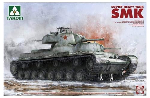 TAKOM TAK2112 Plastikbausatz für den Soviet Heavy Tank SMK, Unbemalt Grau von TAKOM