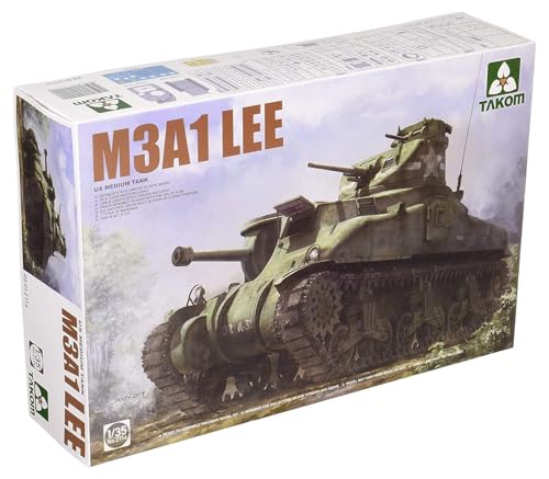 TAKOM TAK2114 Army Plastikbausatz für den US LEE Panzer, Unbemalt Grau, Small von TAKOM