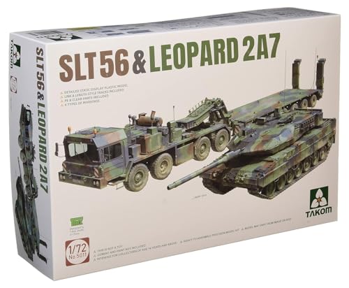 TAKOM Franziska TAK5011 1/72 SLT56 & Leopard 2A7 Plastic Model KIT, transparent, 1:72 von TAKOM