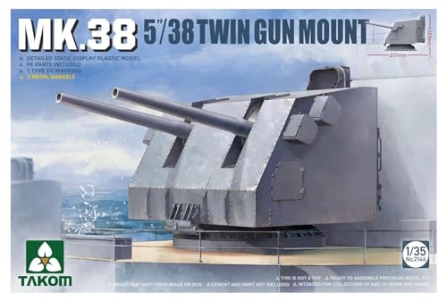 Takom TAK2146 2146 MK.38 5''/38 TWIN GUN MOUNT 1:35 Modellbau von TAKOM