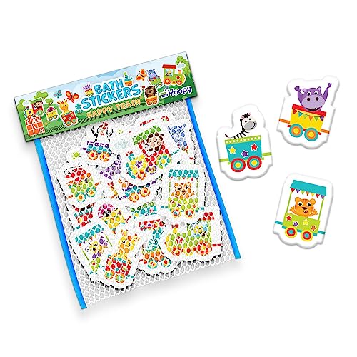 Badesticker - Der lustige Zug, 20 Stück, Bath Stickers Set für Kinder, Wasserspielzeug, Badewannenspielzeug ab 3 Jahren, Badespaß Aufkleber Kinder - TakTik Badesticker - Der lustige Zug, 20 Stück, Bath Stickers Set für Kinder, Wasserspielzeug, Badewannenspielzeug ab 3 Jahren, Badespaß Aufkleber Kinder - TakTik von TAKTIK