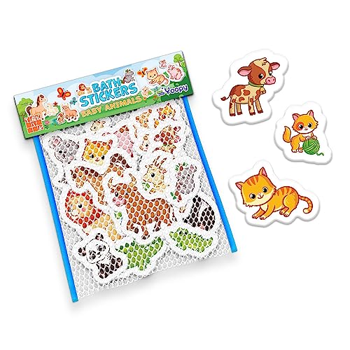 Badesticker - Jungtiere, 20 Stück, Bath Stickers Set für Kinder, Wasserspielzeug Kinder und Baby, Badewannenspielzeug ab 3 Jahren, Aufkleber Kinder, Badespaß Kinder - TakTik Badesticker - Jungtiere, 20 Stück, Bath Stickers Set für Kinder, Wasserspielzeug Kinder und Baby, Badewannenspielzeug ab 3 Jahren, Aufkleber Kinder, Badespaß Kinder - TakTik von TAKTIK
