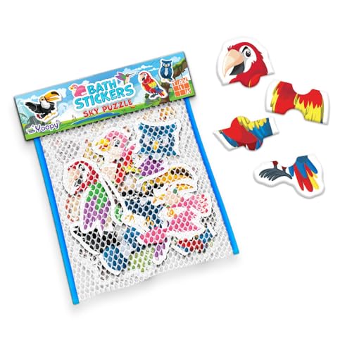 Badesticker - Vögel Puzzle, 18 Stück, Bath Stickers Set für Kinder, Wasserspielzeug Kinder und Baby, Badewannenspielzeug ab 3 Jahren, Aufkleber Kinder, Badespaß Kinder - TakTik Badesticker - Vögel Puzzle, 18 Stück, Bath Stickers Set für Kinder, Wasserspielzeug Kinder und Baby, Badewannenspielzeug ab 3 Jahren, Aufkleber Kinder, Badespaß Kinder - TakTik von TAKTIK