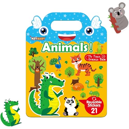 TAKTIK Gummisticker für Kinder - Ich lerne Tiere kennen, Spielhintergrund zum Bekleben & 21 Aufkleber, Wiederverwendbare und Wasserfester Aufkleber Set for Kids TAKTIK Gummisticker für Kinder - Ich lerne Tiere kennen, Spielhintergrund zum Bekleben & 21 Aufkleber, Wiederverwendbare und Wasserfester Aufkleber Set for Kids von TAKTIK
