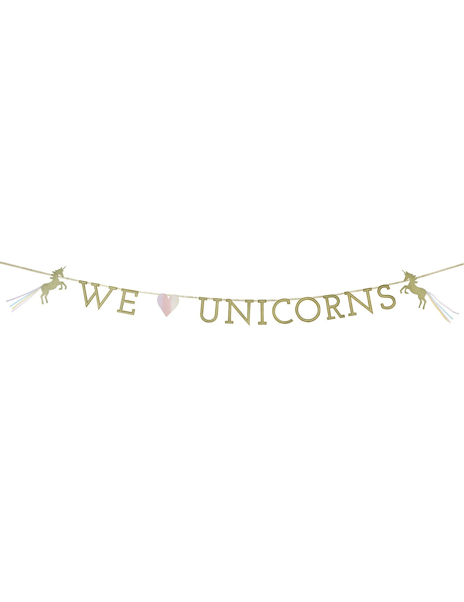 Goldene We Love Unicorns Papp-Girlande 3m Geburtstag Goldene We Love Unicorns Papp-Girlande 3m Geburtstag von TALKING TABLES
