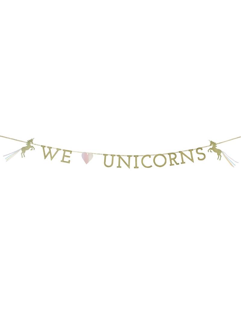 Goldene We Love Unicorns Papp-Girlande 3m Geburtstag Goldene We Love Unicorns Papp-Girlande 3m Geburtstag von TALKING TABLES