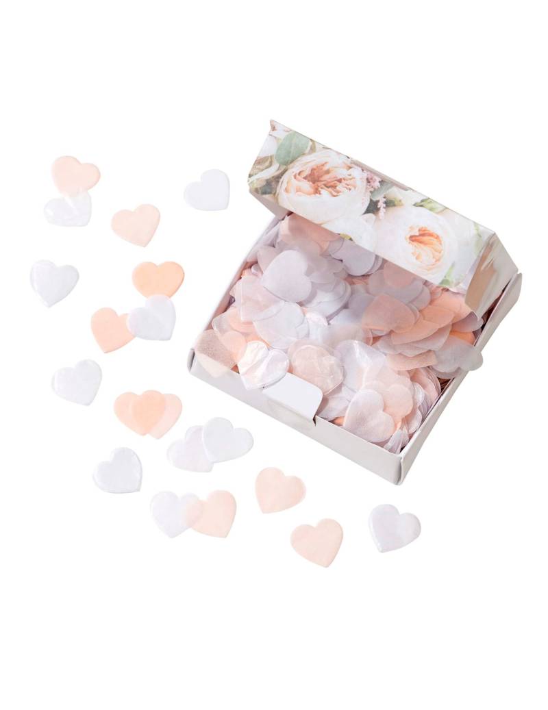Herz-Konfetti rosa pastel + weiß 20g biologisch abbaubar Herz-Konfetti rosa pastel + weiß 20g biologisch abbaubar von TALKING TABLES