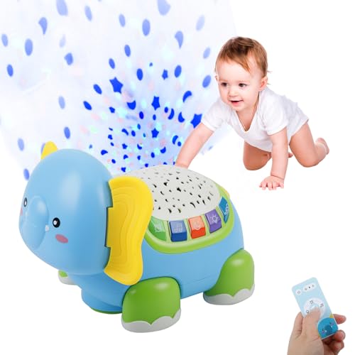 TALOEYH Krabbelelefant-Spielzeug, Babyspielzeug für 6 bis 18 Monate, sensorisches Spielzeug für Mädchen und Jungen im Alter von 1 bis 2 Jahren, sensorisches Stapelspielzeug für Kleinkinder von TALOEYH