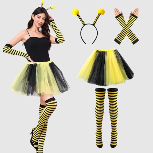 TALWIOR Bienenkostüm Erwachsene, Bienen Kostüm Damen mit Bienen Haarreif und Tüllrock, Karneval Kostüm Damen, Faschingskostüme Damen Lustig für Karneval Fasching Rollenspiele Party TALWIOR Bienenkostüm Erwachsene, Bienen Kostüm Damen mit Bienen Haarreif und Tüllrock, Karneval Kostüm Damen, Faschingskostüme Damen Lustig für Karneval Fasching Rollenspiele Party von TALWIOR