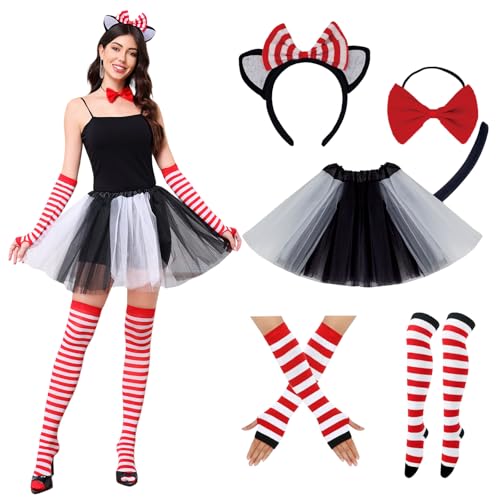 TALWIOR Damen Maus Mouse Kostüm, 6er Faschingskostüm Damen, Karneval Kostüm Damen mit Haarreif und Tüllrock, Karnevalskostüm Damen Große Größen, Fasching Kostüm Damen für Karneval Rollenspiele Party TALWIOR Damen Maus Mouse Kostüm, 6er Faschingskostüm Damen, Karneval Kostüm Damen mit Haarreif und Tüllrock, Karnevalskostüm Damen Große Größen, Fasching Kostüm Damen für Karneval Rollenspiele Party von TALWIOR