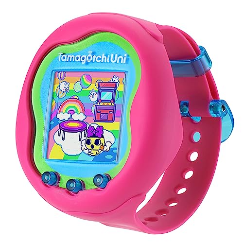 BANDAI - Tamagotchi Uni - Verbindungsfähiges Tamagotchi mit Armbanduhr - Virtuelles Haustier - Rosa Modell - 43351, (NT43351) von BANDAI