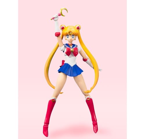BANDAI Spirits S.H. Figuarts Sailor Moon Sailor Moon Animation Color Edition (Wiederverkaufsversion), ca. 5,5 Zoll (140 mm), PVC & ABS, vorbemalte Actionfigur von TAMASHII NATIONS