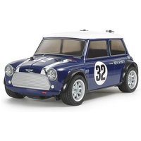 Tamiya RC Mini Cooper Racing MB-01 Blau 1:10 RC Modellauto Elektro Straßenmodell Frontantrieb (2WD) Bausatz 2,4 GHz von TAMIYA-CARSON Modellbau GmbH&Co.KG