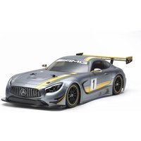 Tamiya TT-02 Mercedes-AMG GT3 Brushed 1:10 RC Modellauto Elektro Straßenmodell Allradantrieb (4WD) Bausatz von TAMIYA-CARSON Modellbau GmbH&Co.KG