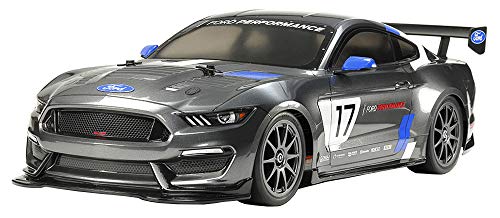 TAMIYA - 1:10 RC Ford Mustang GT4 TT-02, ferngesteuertes Auto/Fahrzeug, Modellbau, Bausatz, Hobby, Zusammenbauen, TAM58664, Grau von TAMIYA