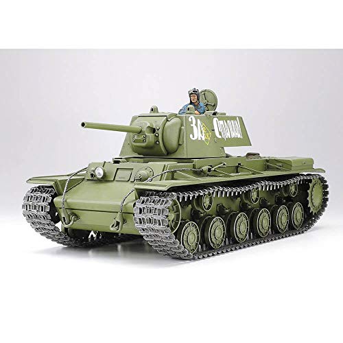 Tamiya 1:35 Rus. Panzer KV-1 1941, originalgetreue Nachbildung, Plastik Bausatz, Basteln, Modellbausatz, Zusammenbauen, unlackiert von TAMIYA