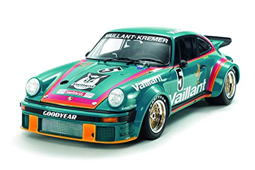 TAMIYA 12056-000 300012056 1:12 Porsche 934 Vaillant, originalgetreue Nachbildung, Modellbau, Plastik Bausatz, Basteln, Hobby, Kleben, Modellbausatz, Zusammenbauen, unlackiert von TAMIYA