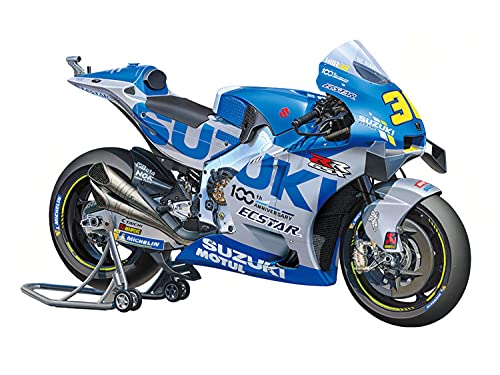 TAMIYA Fahrzeug 14139 1:12 Team Suzuki ECSTAR GSX-RR 2020-originalgetreue Nachbildung, Plastik Bausatz, Basteln, Modellbausatz, Zusammenbauen, unlackiert, Mehrfarbig von TAMIYA