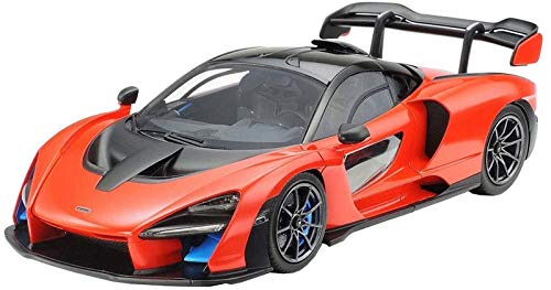 TAMIYA 24355-000 McLaren 1:24 Senna, originalgetreue Nachbildung, Modellbau, Plastik Bausatz, Basteln, Hobby, Kleben, Modellbausatz, Zusammenbauen, unlackiert, rot, Mittel von TAMIYA