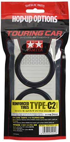 TAMIYA 24mm/MN Slickreifen Typ C2 verstärkt | 2 Stück | RC Auto Reifen #54952 von TAMIYA